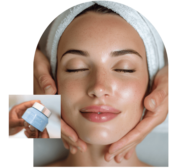 An esthetician applies a hydrating cream during professional facial treatments.